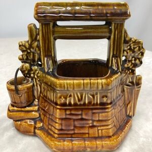 McCoy Pottery Planter Mid Century USA Vintage Wishing Well